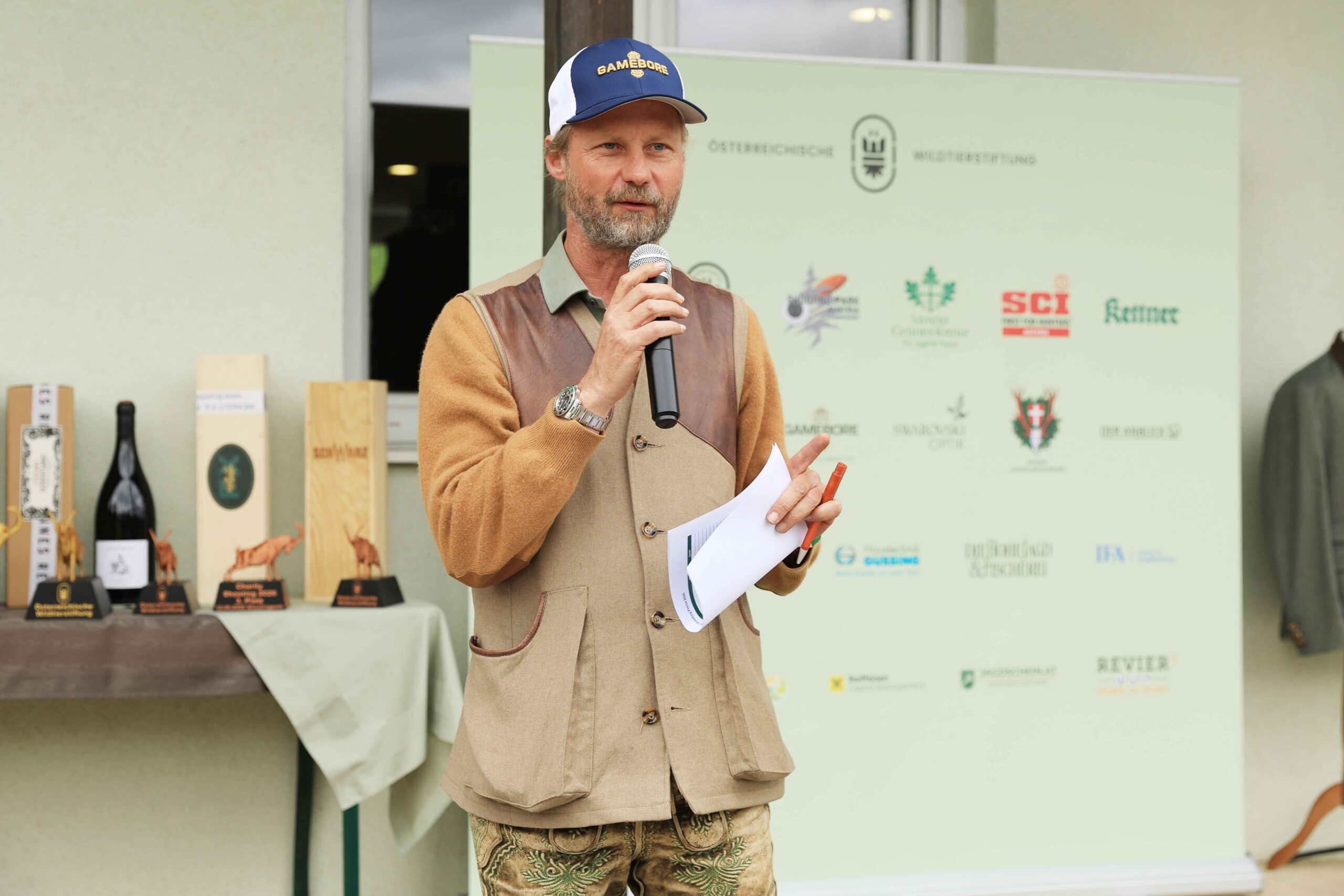 Maximilian Mayr Melnhof, Vorstandsvorsitzender der Österreichischen Wildtierstiftung und Landesjägermeister Salzburg beim Charity Shooting in Leobersdorf 2026